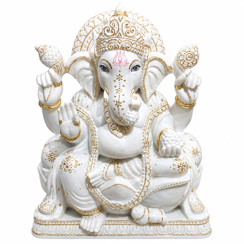 White Ganesh Murti