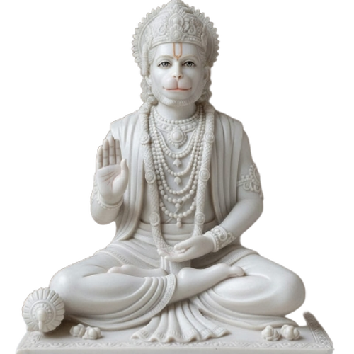 White Marble Hanuman Statue