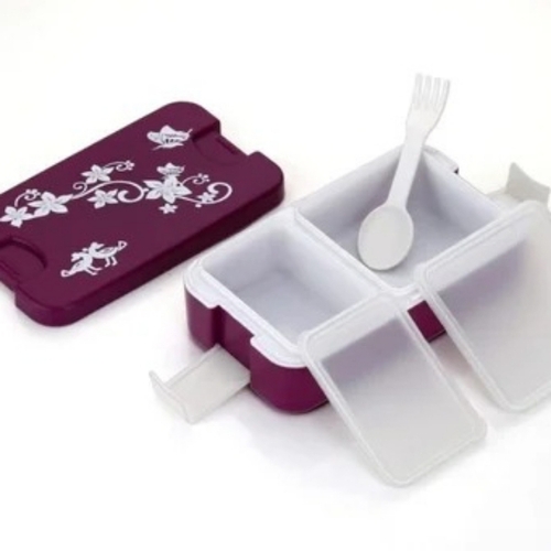2 Compartment Plastic Lunch Box