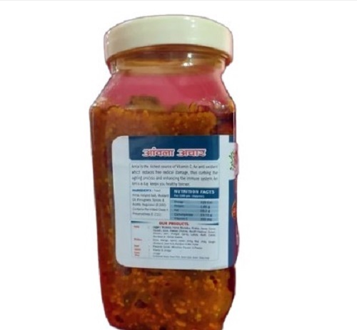 500 gm Maya Amla Pickle - Round Shape, Sour & Sweet Taste | Easy to Digest, Long Shelf Life