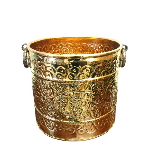 Antique Brass Planter - Color: Golden