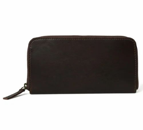 Black Ladies Leather Clutch Purse