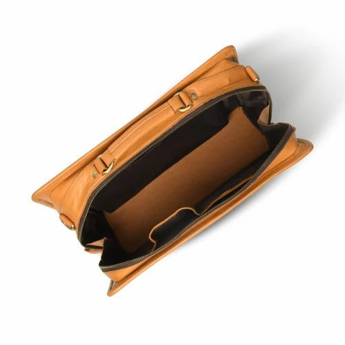 Brown Leather Pouch Bag