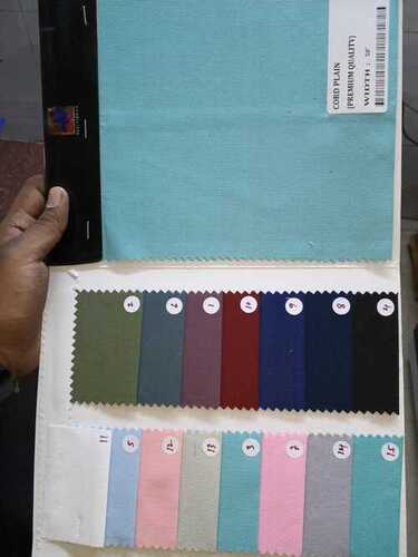 Cord Plain Shirting Fabrics