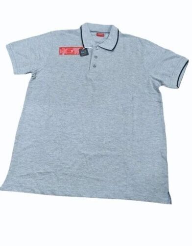 Cotton Corporate T Shirt - Cotton, L-XXL, Grey, V-Neck | Printed, Quick Dry, Comfortable Fit, Breathable
