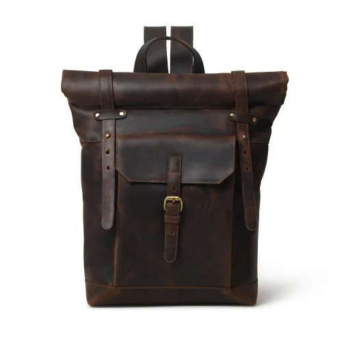 Dark Brown Leather Back Pack
