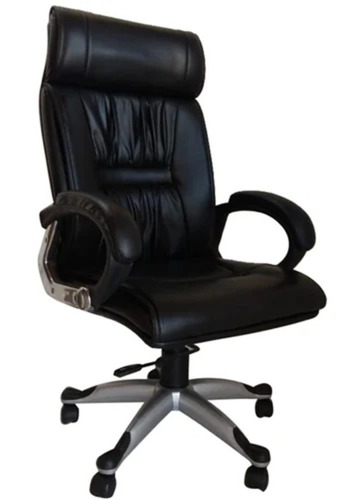 Fixed Arm High Back Leather Office Chair - Assembly: No Assembly Required