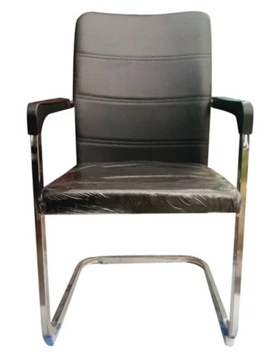 Fixed Leather Visitor Chair - Application: Reception Area
