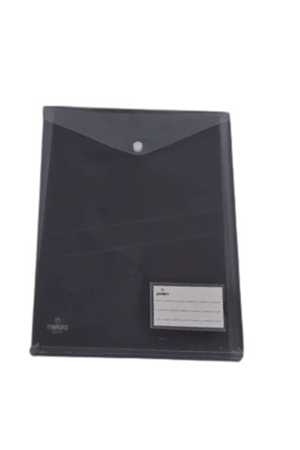 Plastic Transparent Button File Cover