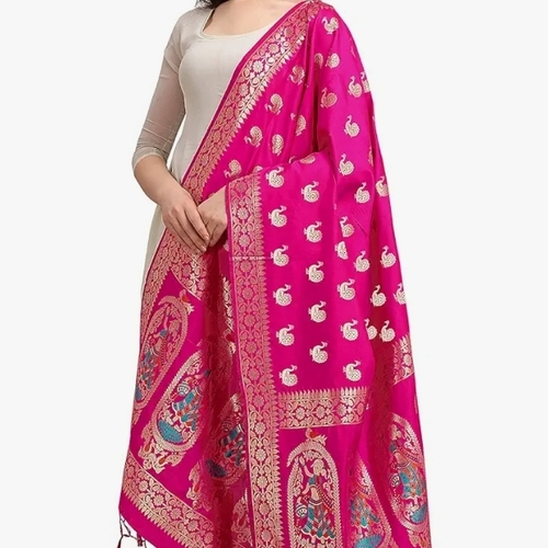 Silk Dupatta - Silk Fabric All Size Multi Color | Printed Pattern Skin Friendly Ethnic Festive Wear