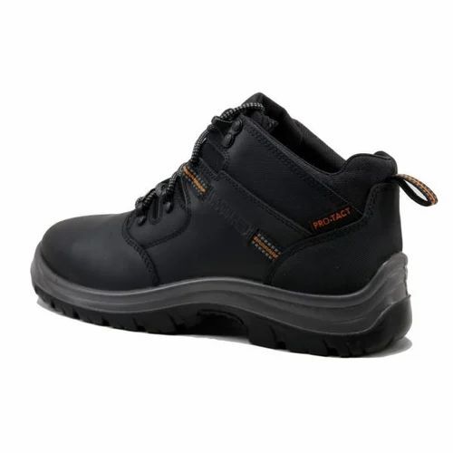 Black Leather Safety Shoes 