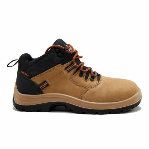 Brown Leather Safety Shoes