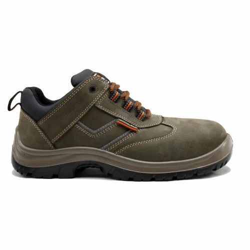 Brown Pure Leather Safety Shoes 