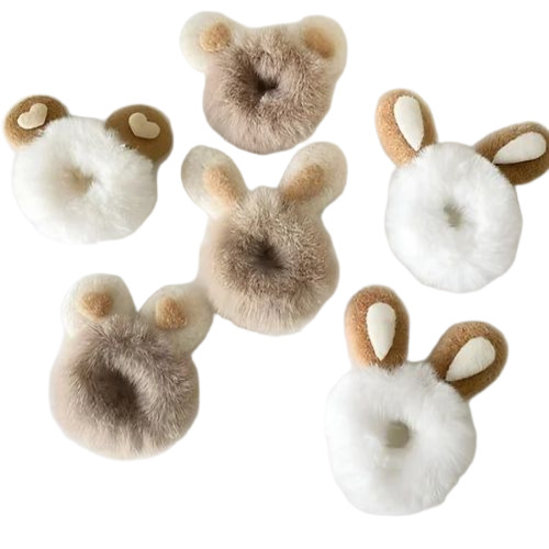 Fur Hair Scrunchies