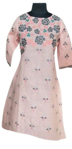 Ladies Floral Print Cotton Kurtis