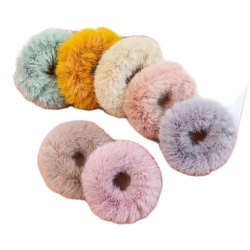 Plain Fur Hair Scrunchies