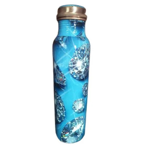 Regular Meena Printed Copper Bottle