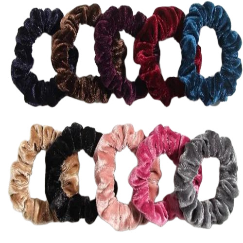 Velvet Plain Hair Scrunchies