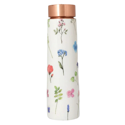Wildflower Meadow Hand-Painted Copper Bottle