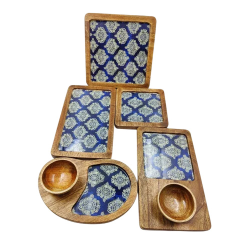 Wooden Servings Platters Set