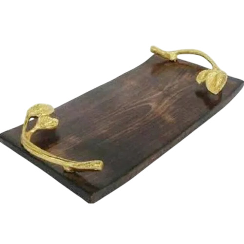 18x12 Inch Rectangular Wooden Serving Tray