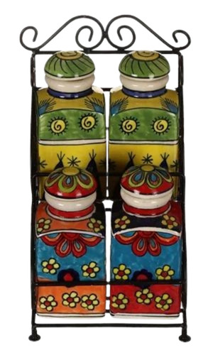 4 Piece Ceramic Spice Jars