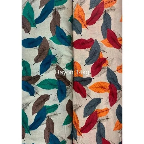 Designer Rayon Printed Dress Material Fabric - Application: Fashion Garments