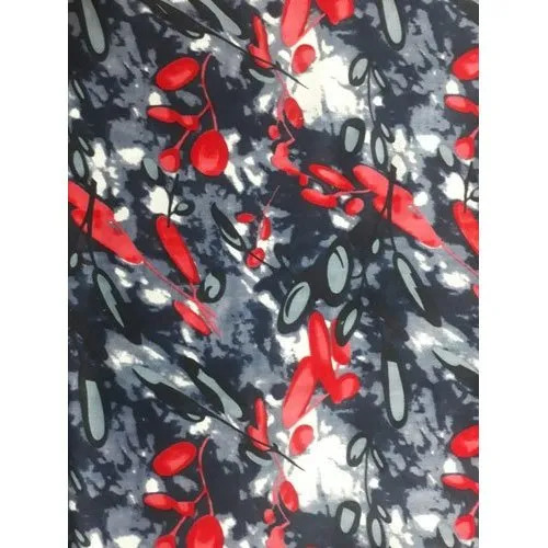 Fashionable Rayon Textile Print Fabric  - Color: Purple