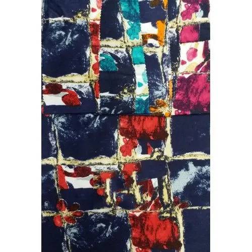 Floral Print Rayon Apparel Fabric  - Application: Dress Material