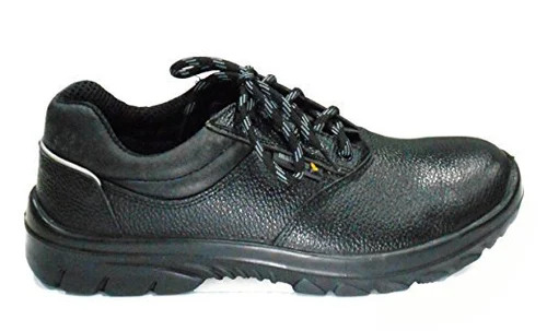 Low Ankle Leather Safety Shoes - Color: Black
