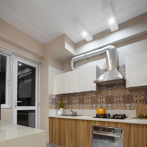 Silver Color Kitchen Chimney