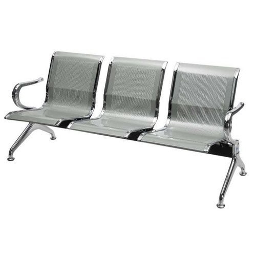 3 Seater Silver Waiting Chair