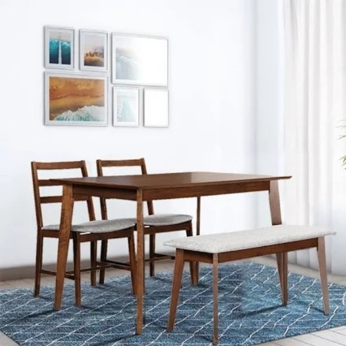 4 Seater Brown Dining Table Set