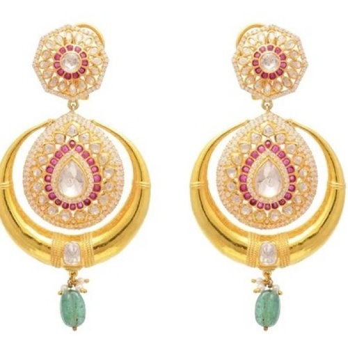 Austrian Stone Gold Plated Silver Earings