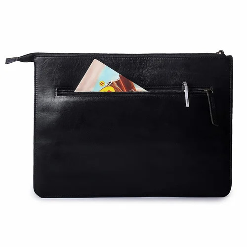 Black Leather Laptop Sleeve