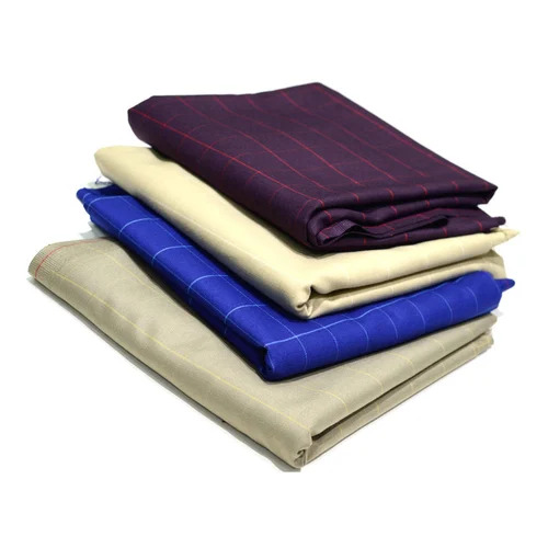Checkered Suiting Fabric For Formal And Casual - Attributes: Colourfastness