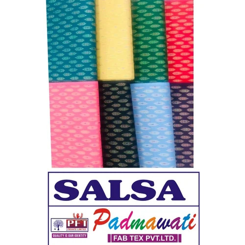 Jacquard Pure Cotton Blouse Piece - Attributes: Washable