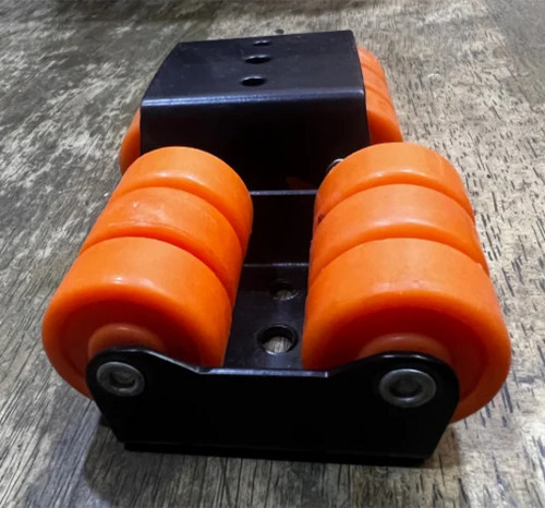 Orange Color 6 Wheel Castor - Standard Size, Orange | Durable, New, Box Packaged