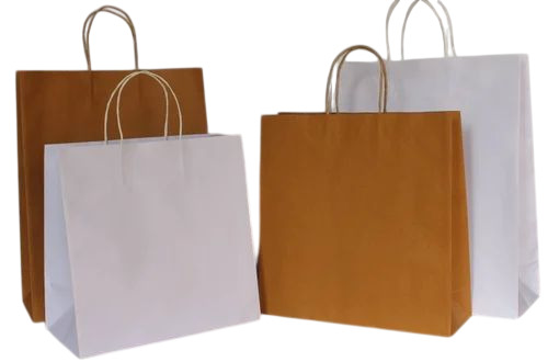 Rectangular Plain Paper Carry Bag