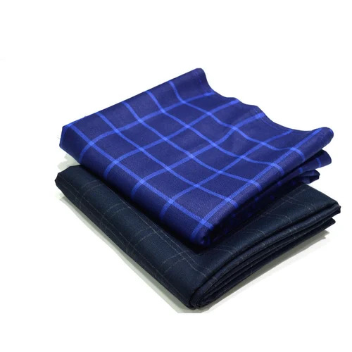 Summer Checkered Poly Viscose Fabric - Attributes: Colourfastness