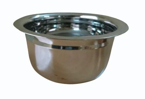 Stainless Steel Cooking Tope - 500 ml, SS304, Silver, Mirror Finish | Rust-Proof, Durable, Lightweight, Heat Resistant