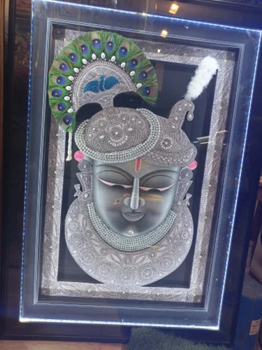 3D Mukharbind Shreenathji Painting - Features: Premium Design