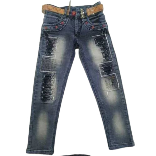 Boys Trendy Blue Denim Jeans - Age Group: >16 Years