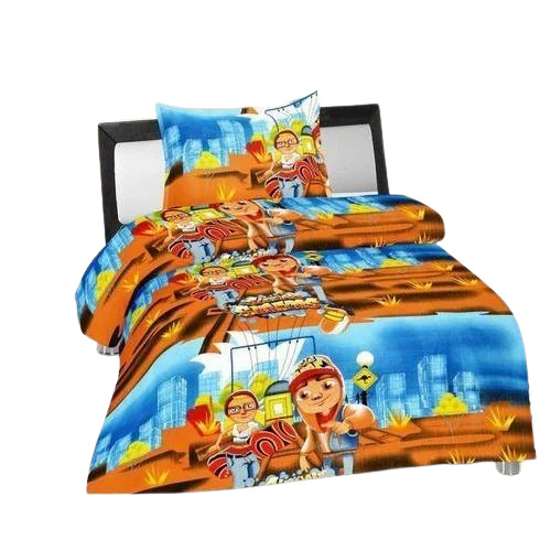 Cotton Cartoon Printed Bedsheet Set