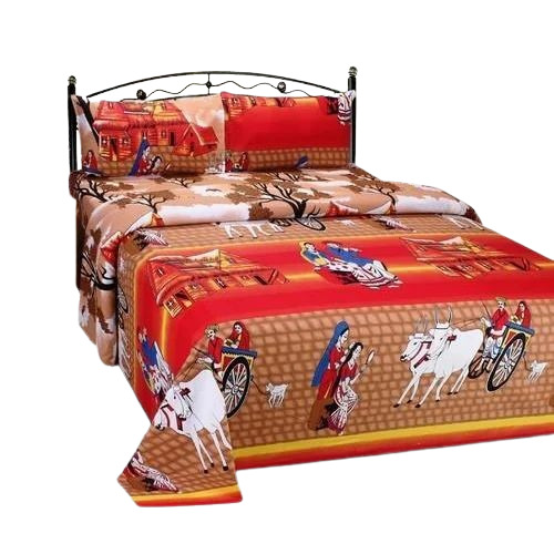 Designer Cotton Double Bedsheet