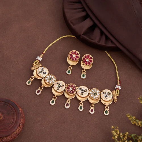 Designer Imitation Necklace With Earring