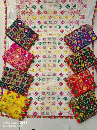 Kalamkari Print Phulkari Designer Dupatta - Soft Feel Cotton Blend, Multi Color, All Season | Anti Wrinkle, Breathable, Washable