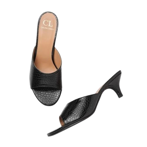 Ladies Black Heel Sandal