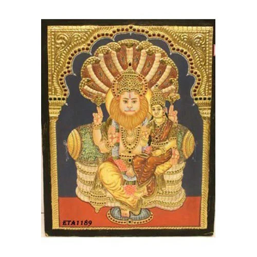 Lakshmi Narasimhar Tanjore Painting - Features: Durable