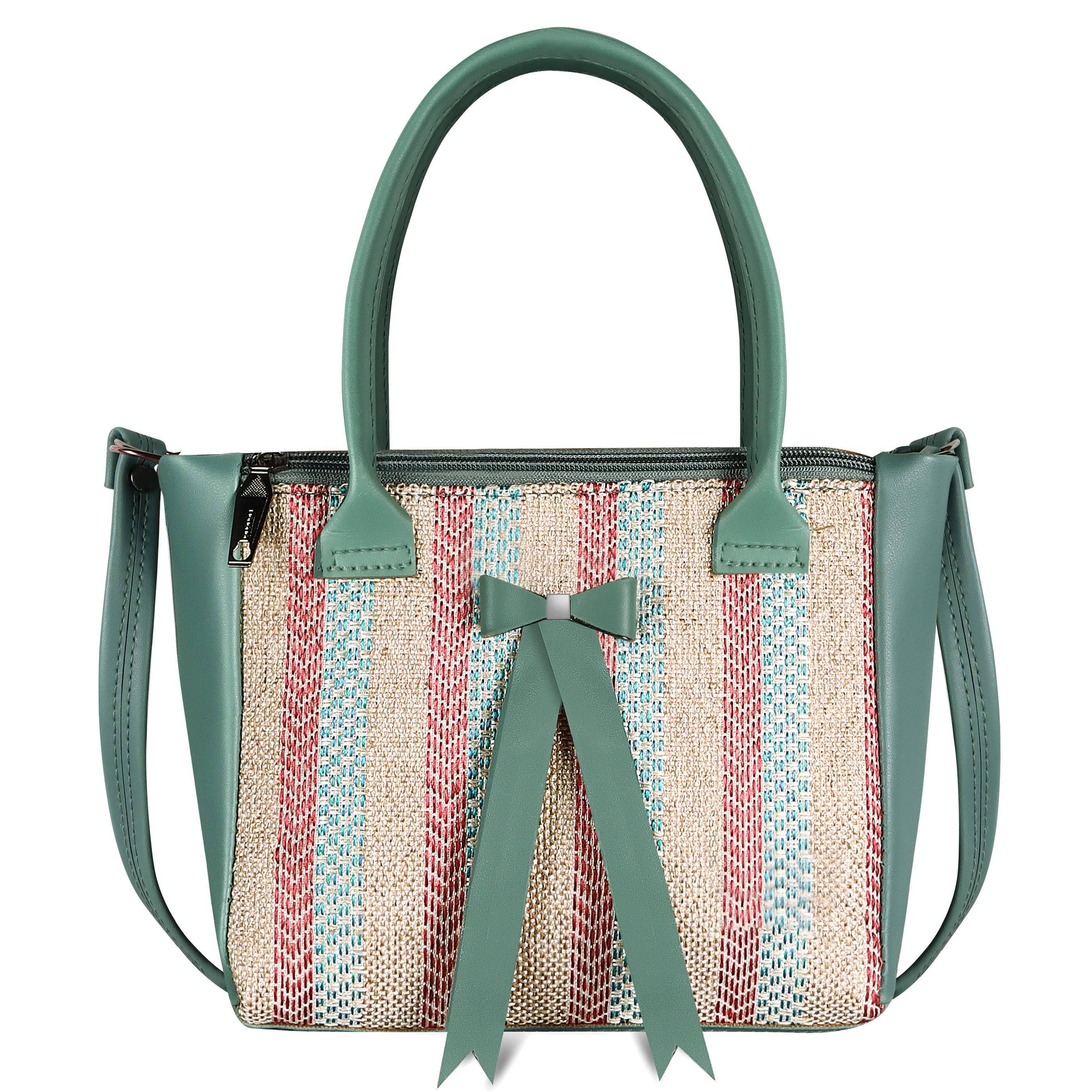 Lorem Green Glamorous Faux Leather Handbag For Women And Girls Hb25
